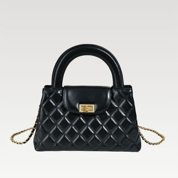 Quilted Small Square Bag! Women’s Real Leather Kelly Bag - Versatile Crossbody & Handbag